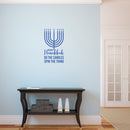 Vinyl Wall Art Decal - Hooray Hanukkah Do The Candles Spin The Thing - 30" x 17" - Grateful Inspirational Quote Sticker For Home Entry Door Dining Room Living Room Decor 3