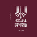 Vinyl Wall Art Decal - Hooray Hanukkah Do The Candles Spin The Thing - 30" x 17" - Grateful Inspirational Quote Sticker For Home Entry Door Dining Room Living Room Decor 4