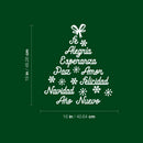 Vinyl Wall Art Decal - Fe Alegria Esperanza Paz Amor - 16" x 19" - Christmas Tree Shape Season Trendy Seasonal Spanish Quote Sticker For Home Mexican Living Room Office Store Decor 4