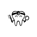 Vinyl Wall Art Decal - Cute Tooth - 17" x 12" - Modern Funny Humor Quote For Home Bedroom Bathroom Kids Room Restaurant Restroom  School Decor 1