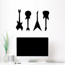 Vinyl Wall Art Decal - Guitars Silhouettes - 10.5" x 16" - Trendy Fun Cool Design Sticker For Home Boys Room Toddlers Bedroom Playroom Office Coffee Shop Music Storefront Decor 3
