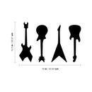 Vinyl Wall Art Decal - Guitars Silhouettes - 10.5" x 16" - Trendy Fun Cool Design Sticker For Home Boys Room Toddlers Bedroom Playroom Office Coffee Shop Music Storefront Decor 4