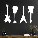 Vinyl Wall Art Decal - Guitars Silhouettes - 10.5" x 16" - Trendy Fun Cool Design Sticker For Home Boys Room Toddlers Bedroom Playroom Office Coffee Shop Music Storefront Decor 2