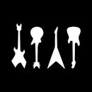 Vinyl Wall Art Decal - Guitars Silhouettes - 10.5" x 16" - Trendy Fun Cool Design Sticker For Home Boys Room Toddlers Bedroom Playroom Office Coffee Shop Music Storefront Decor 1