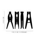 Vinyl Wall Art Decal - Clothespins - - Trendy Funny Clothes Pins Shapes Design Sticker For Home Bathroom Laundry Dry Wash Laundry Room Decor 4