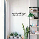 Vinyl Wall Art Decal - Happiness Looks Gorgeous On You - 5.5" x 18" - Happiness Life Modern Inspirational Positive Quote Sticker For Home Office Bedroom Closet Living Room Decor 3