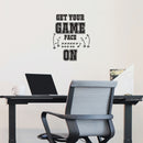 Vinyl Wall Art Decal - Get Your Game Face On - - Trendy Motivating Positive American Football Design Sticker For Living Room College Locker Room Sports Bar Storefront Decor 2