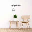 Vinyl Wall Art Decal - Four Things For Success Work Pray Think Believe - 16" x 22.5" - Modern Motivational Goals Quote Sticker For Home Office School Classroom Decor 2