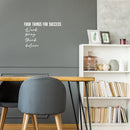 Vinyl Wall Art Decal - Four Things For Success Work Pray Think Believe - 16" x 22.5" - Modern Motivational Goals Quote Sticker For Home Office School Classroom Decor 3