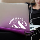 Vinyl Wall Art Decal - Hiking Is My Therapy - - Trendy Fun Motivational Mountains Design Sticker For Laptops Notebooks Mugs Thermos Car Windows Bumpers Door Storefront Decor 5
