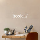 Vinyl Wall Art Decal - Freedom - 5" x 20" - Modern Inspirational Fun Good Vibes Quote Bird Silhouette Design Sticker For Home Bedroom Closet Living Room Office Coffee Shop Decor 3