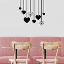 Vinyl Wall Art Decal - Falling Hearts - 16.5" x 16.5" - Modern Inspirational Quote Sticker For Couples Home Office Boyfriend Girlfriend Bedroom Valentine's Day Decor 3
