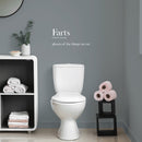 Vinyl Wall Art Decal - Farts. Ghost Of The Things We Eat - 11" x 25" - Trendy Funny Sarcastic Joke Quote Sticker For Home Bathroom Office Restaurant School Coffee Shop Restrooms Decor 3