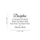 Vinyl Wall Art Decal - Discipline - 16.5" x 22.5" - Trendy Motivating Positive Lifestyle Quote Sticker For Bedroom Living Room Office School Coffee Shop Gym Fitness Decor 4