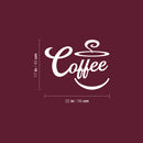 Vinyl Wall Art Decal - Coffee - 17" x 22" - Trendy Funny Lovely Caffeine Mug Design Sticker For Home Living Room Kitchen Office Coffee Shop Restaurant Storefront Decor 4
