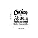 Vinyl Wall Art Decal - Cocina De Abuela Hecho Con Amor / Grandma's Kitchen Made With Love - Modern Spanish Quote Sticker For Home Family Latinas Dining Room Decor 4