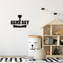 Vinyl Wall Art Decal - Game Day Vibes - 16.5" x 23.5" - Modern Inspirational Cute Quote Trophy Design Sticker For Children Bedroom Home Baby Nursery Daycare Kids Room Decor 3