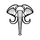 Vinyl Wall Art Decal - Geometric Elephant - 19" x 16.5" - Modern Minimal Figure Animal Design Sticker For Home Bedroom Playroom School Classroom Office Coffee Shop Storefront  Decor 1