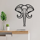 Vinyl Wall Art Decal - Geometric Elephant - 19" x 16.5" - Modern Minimal Figure Animal Design Sticker For Home Bedroom Playroom School Classroom Office Coffee Shop Storefront  Decor 2