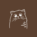 Vinyl Wall Art Decal - Cute Cat - 22" x 20" - Trendy Inspirational Cute Animal Design Sticker For Children Bedroom Home Baby Nursery Daycare Kids Room Decor 1