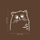 Vinyl Wall Art Decal - Cute Cat - 22" x 20" - Trendy Inspirational Cute Animal Design Sticker For Children Bedroom Home Baby Nursery Daycare Kids Room Decor 4