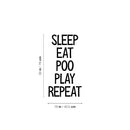 Vinyl Wall Art Decal - Eat Sleep Play Poop Repeat - Modern Inspirational Cute Quote Sticker For Children Bedroom Home Baby Nursery Daycare Kids Room Decor 4