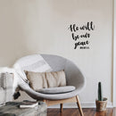Vinyl Wall Art Decal - He Will Be Our Peace - 14. Modern Spiritual Lovely Inspiring Quote Sticker For Home Bedroom Living Room Coffee Shop Religious Center Decor 3