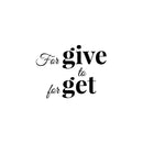 Vinyl Wall Art Decal - Forgive To Forget - Modern Inspirational Positive Quote Sticker For Home Office Bedroom Happiness Living Room Coffee Shop Decor 1
