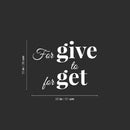 Vinyl Wall Art Decal - Forgive To Forget - 20" x 15" - Modern Inspirational Positive Quote Sticker For Home Office Bedroom Happiness Living Room Coffee Shop Decor 4