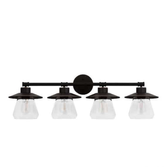Hampton Bay AD065-W4 Lámpara de Tocador Bronce Aceitado 4 Luces | MiOfertas