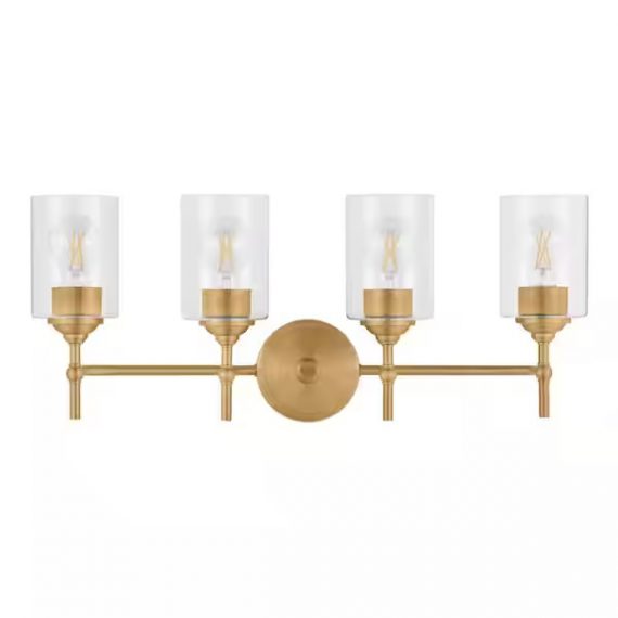 Home Decorators Collection 39340-HBBC Lámpara de Tocador Ayelen 4 Luces Latón Cepillado | MiOfertas