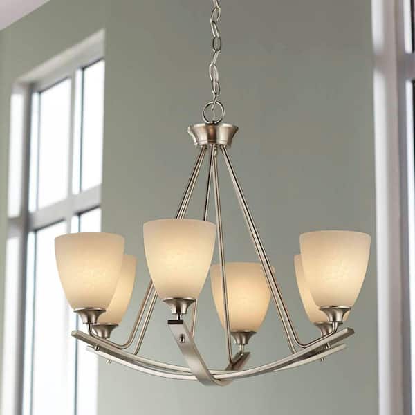 Home Decorators Collection 66201 BN Lámpara Araña Weyburn Níquel Cepillado 6 Luces | MiOfertas