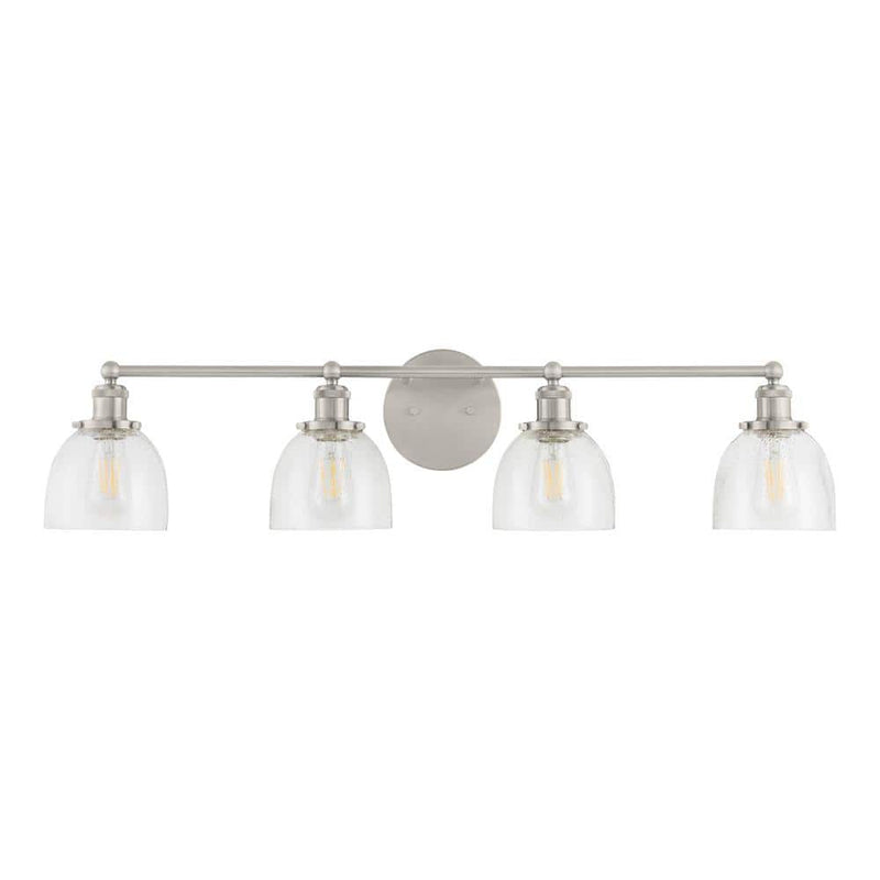 Home Decorators Collection HB2628-SD-35 Lámpara de Baño Evelyn Níquel Cepillado 4 Luces