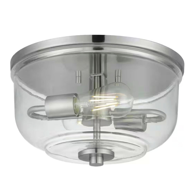 Home Decorators Collection 8021HDCBNDI 12" Lámpara Techo Níquel Cepillado Industrial | MiOfertas