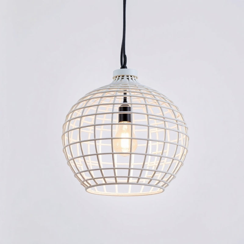 Hampton Bay HD5887A5 Lámpara Colgante Rattan Blanco — imagen 1