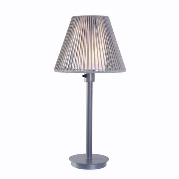 Aspenwood 27.5 in. Gray Outdoor/Indoor Table Lamp- 1008380557 | HDP06654GRY | MiOfertas