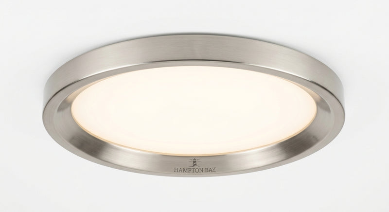 Hampton Bay LCF8201AM-01/BS 13" Lámpara Semi-Empotrada Latón Vidrio Transparente | MiOfertas
