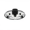 Hampton Bay HD7783A 26.25" Lámpara Semi-Empotrada Negra Mate 4 Luces con Pantallas de Vidrio Claro — imagen 3