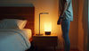 21.5 in. Frazier Table Lamp Black Milk Glass Shade- 1008718385 | AF47012U-BKM
