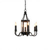 Hampton Bay KH-001L-BK Candelabro Winfield Negro 6 Luces Jaula Geométrica — imagen 1