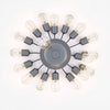 Hampton Bay HDP99180GRN 18" Lámpara de Tocador Kelford Gris 2 Luces — imagen 3