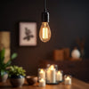 Home Decorators Collection HDLI006 20" Lámpara de Tocador Negra Stonedale 3 Luces — imagen 2