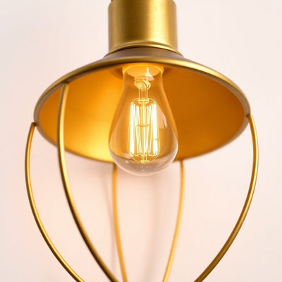 Home Decorators Collection HB3697-338 Lámpara Colgante Oro Cepillado 1 Luz con Pantalla de Vidrio Ahumado — imagen 1