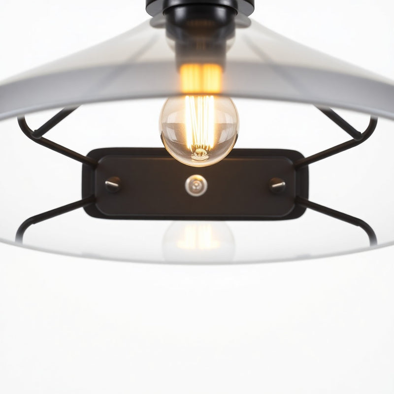 Hampton Bay HD32661D6 28.13" Lámpara de Tocador Dorada 4 Luces con Pantallas de Cristal — imagen 1