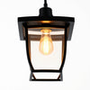 Home Decorators Collection HD-1850-IPBKBN Lámpara Colgante Negra con Níquel y Vidrio — imagen 1