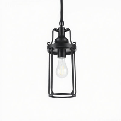 Home Decorators Collection HDY19558P2 Lámpara Colgante Havenport Negra Mate con Pantalla Blanca — imagen 1