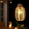 Hampton Bay HDP98944WH Lámpara Colgante Rattan Blanco 5 Luces — imagen 2