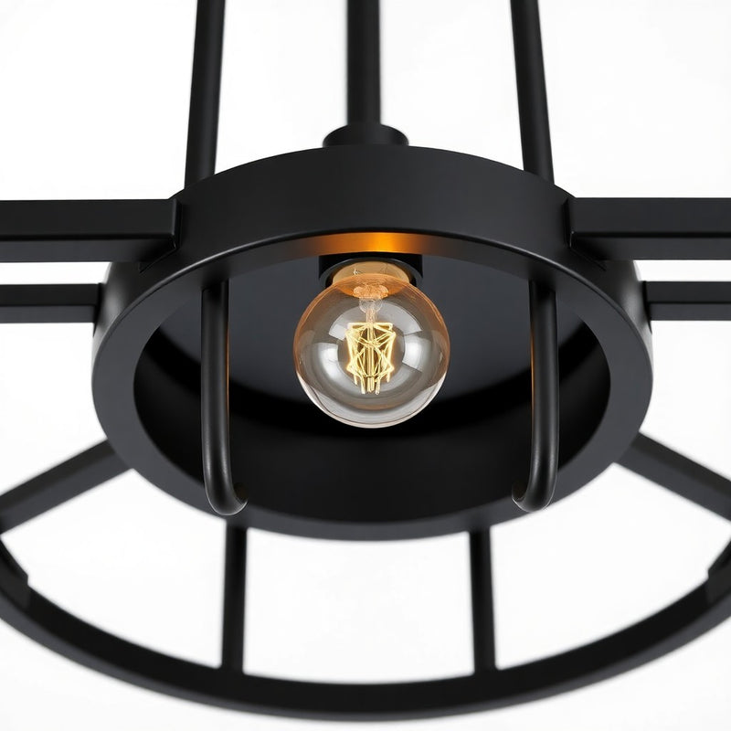 Hampton Bay 20514 BK 34" Lámpara de Tocador Industrial Farmhouse Negra — imagen 1