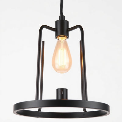Home Decorators Collection KNR1303A/BK 24" Lámpara de Tocador Industrial Negra 3 Luces — imagen 1