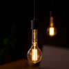 Hampton Bay HD7892A 21.88" Lámpara Semifija Negra Mate y Dorada 4 Luces — imagen 2